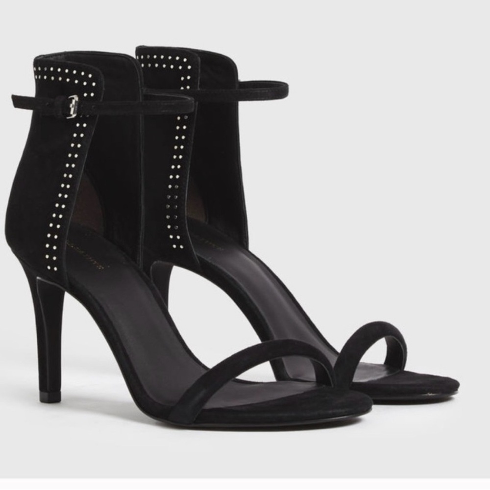 All Saints Avia Black Studded Sandals
